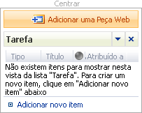Peça Web no Modo Estrutura